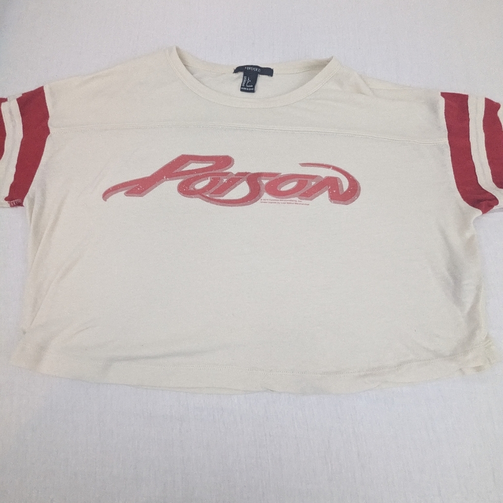 Poison 2016 Crop Top Tee Shirt Size Large